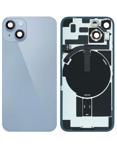 Back Glass with Frame and MagSafe Magnet for iPhone 14 - BLUE