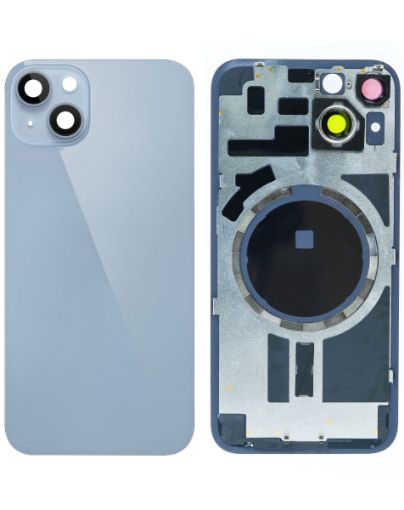 Back Glass with Frame and MagSafe Magnet for iPhone 14 - BLUE