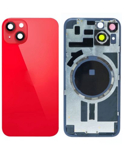 Back Glass with Frame and MagSafe Magnet for iPhone 14 - RED