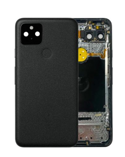 Housing Frame With Small Components Pre-Installed for Google Pixel 5 - JUST BLACK - OEM Pull D Grade