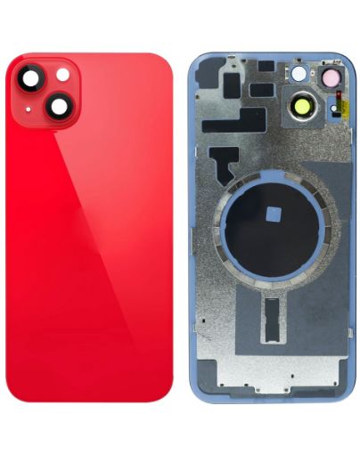 Back Glass with Frame and MagSafe Magnet for iPhone 14 Plus - RED
