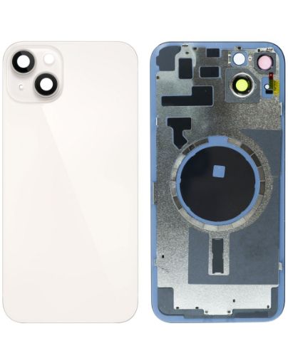Back Glass with Frame and MagSafe Magnet for iPhone 14 Plus - STARLIGHT