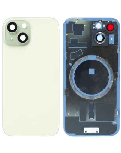 Back Glass with Frame and MagSafe Magnet for iPhone 15 - GREEN