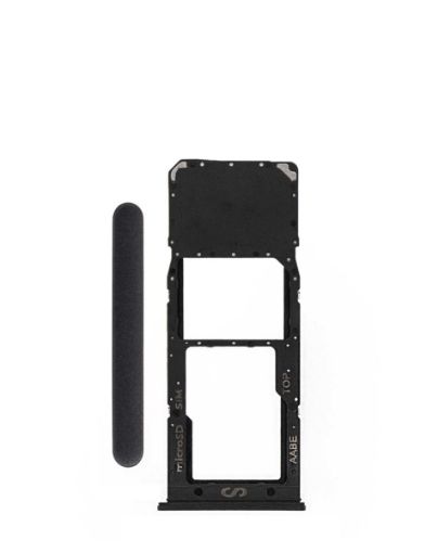 Single Sim Card Tray for Galaxy A12 / A125 - BLACK
