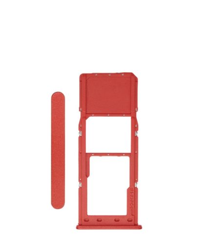 Single Sim Card Tray for Galaxy A12 / A125 - RED