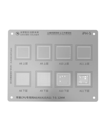 MiJing Universal CPU BGA Reballing Stencil for iPhone 6 to X