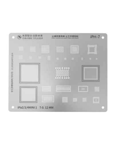 MiJing High Precision BGA Reballing Stencil for iPad 2 / 3 / 4 / Mini 1