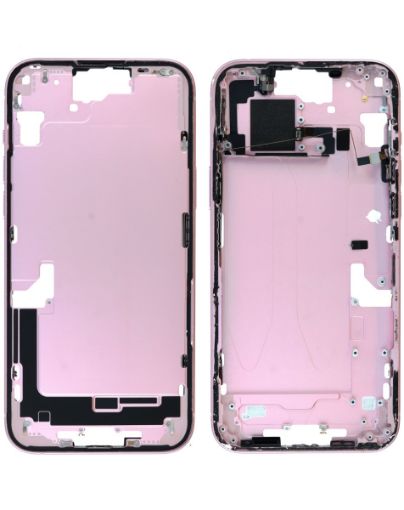Middle Frame with Small Parts iPhone for iPhone 15 Plus - PINK - US Version