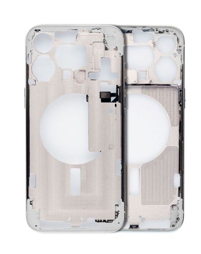 Middle Frame with Small Parts for iPhone 15 Pro Max - TITANIUM WHITE - US Version