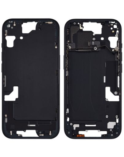 Middle Frame with Small Parts for iPhone 15 - BLACK - US Version