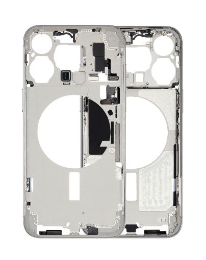 Middle Frame With Parts for iPhone 15 Pro Max - WHITE - International Version