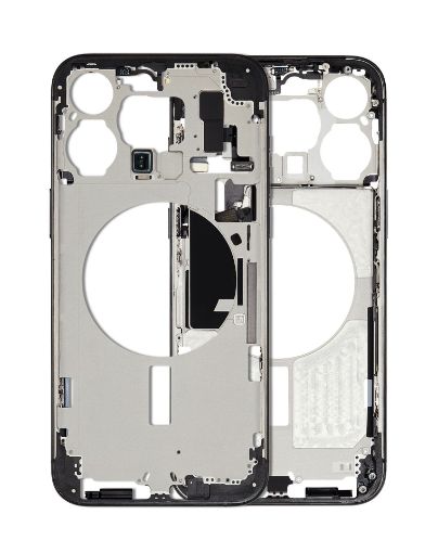 Middle Frame With Parts for iPhone 15 Pro Max - BLACK - International Version