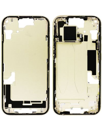 Middle Frame With Parts for iPhone 15 - YELLOW - International Version