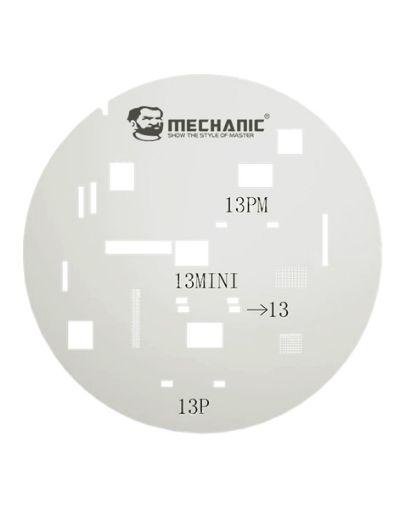 Mechanic UFO Screen Protection Planting Tin Steel Stencil For iPhone 13 / 13 Mini / 13P / 13 PM