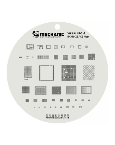 Mechanic UFO 6 Series CPU BGA Reballing Planting Tin Plate For iPhone XS / XS Max / XR