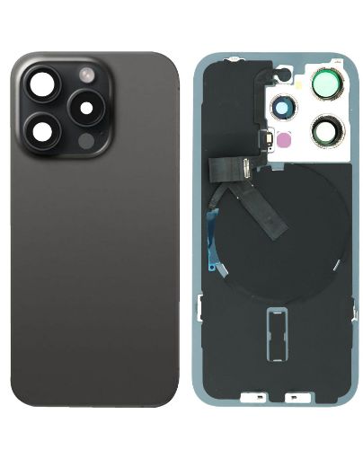 Back Glass with Wireless NFC and MagSafe for iPhone 15 Pro - BLACK TITANIUM