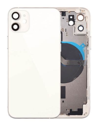 Back Housing Frame with Small Components Pre-Installed for iPhone 12 - WHITE