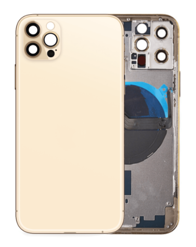 Back Housing Frame with Small Components Pre-Installed for iPhone 12 Pro - GOLD