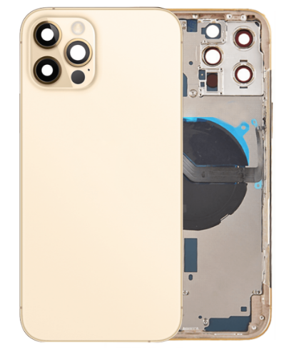 Back Housing Frame with Small Components Pre-Installed for iPhone 12 Pro Max - GOLD
