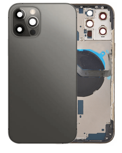 Back Housing Frame with Small Components Pre-Installed for iPhone 12 Pro Max - GRAPHITE