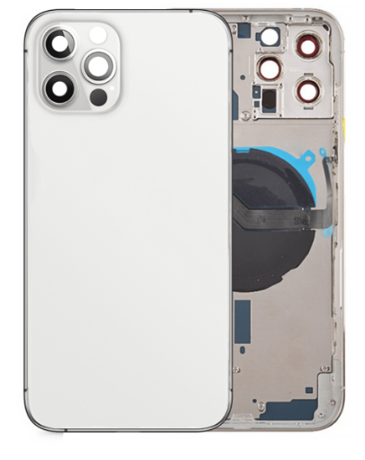 Back Housing Frame with Small Components Pre-Installed for iPhone 12 Pro Max - SILVER
