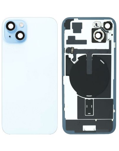 Back Glass with Frame and MagSafe Magnet for iPhone 15 Plus - BLUE