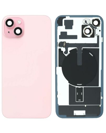Back Glass with Frame and MagSafe Magnet for iPhone 15 Plus - PINK
