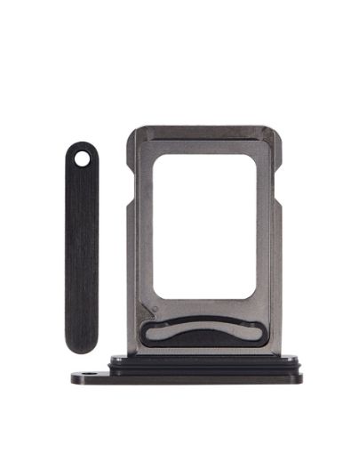 Dual Sim Card Tray for iPhone 15 Pro / 15 Pro Max - BLACK TITANIUM