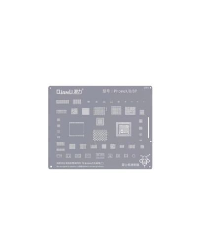 MaAnt Square Hole 0.12mm BGA Reballing Stencil for 8 / 8P / X