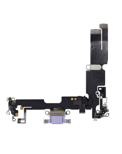 Charging Port Flex Cable for iPhone 14 Plus - DEEP PURPLE - Aftermarket