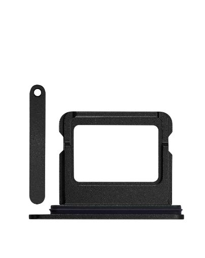 Dual Sim Card Tray for iPhone 16 / 16 Plus - BLACK