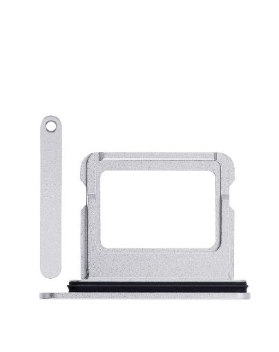 Dual Sim Card Tray for iPhone 16 / 16 Plus - WHITE