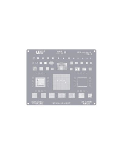 MaAnt 0.12mm Square Chamfer BGA Reballing Stencil for iPad Pro 11 1st / 12.9 3rd / Mini 5 / Air 3 / iPad 8