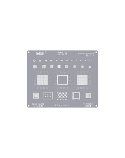 MaAnt 0.12mm Square Chamfer BGA Reballing Stencil for iPad Mini 2 / Mini 3 / iPad 5