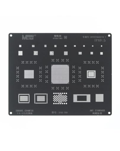 MaAnt 0.12mm Square Chamfer BGA Reballing Stencil for iPad Mini 1 / iPad 2