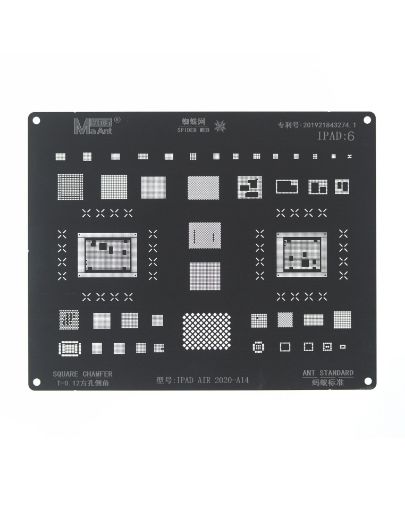 MaAnt 0.12mm Square Chamfer BGA Reballing Stencil for iPad Air 4 2020