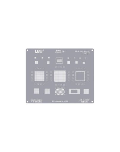 MaAnt 0.12mm Square Chamfer BGA Reballing Stencil for iPad 5 2017 / Pro 10.5 / 12.9 2nd Gen