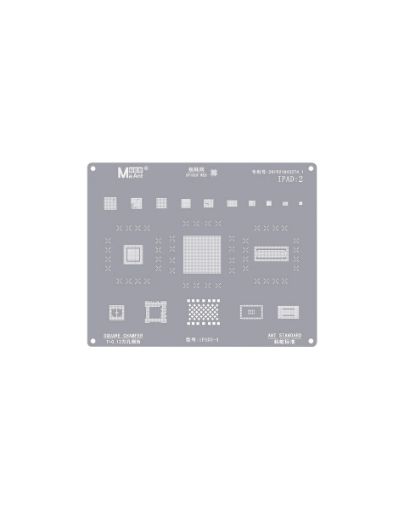 MaAnt 0.12mm Square Chamfer BGA Reballing Stencil for iPad 3 / iPad 4