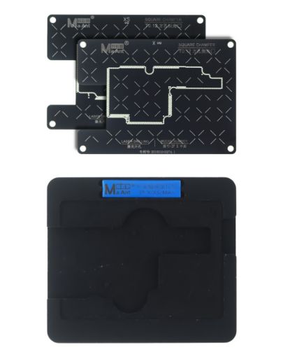 MaAnt 0.12mm Motherboard Middle Layer BGA Reballing Stencil Platform Set for iPhone X / XS / XS Max