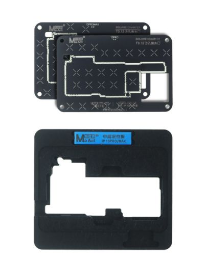 MaAnt 0.12mm Motherboard Middle Layer BGA Reballing Stencil Platform Set for iPhone 13P / 13 PM