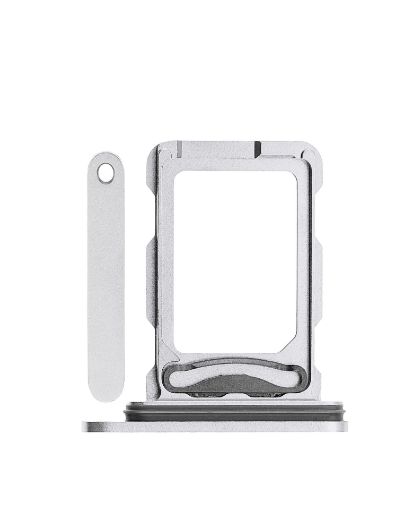 Dual Sim Card Tray for iPhone 16 Pro / 16 Pro Max - WHITE TITANIUM