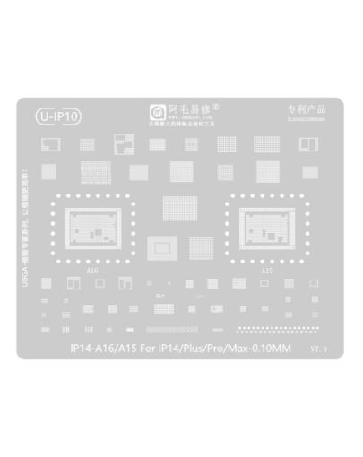 AMAOE BGA Reballing Stencil for iP14 A16 A15