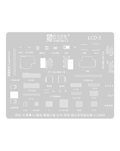 AMAOE BGA Reballing Stencil for iPhone LCD3 6S-15
