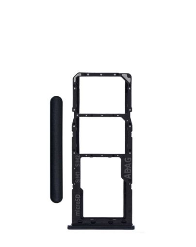 Dual Sim Card Tray for Galaxy A21S / A217 - BLACK