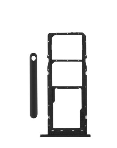 Dual Sim Card Tray for Galaxy A02S / A025 / A03 / A035 - BLACK