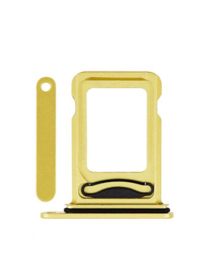 Dual Sim Card Tray for iPhone 14 / 14 Plus - YELLOW
