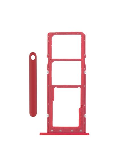 Dual Sim Card Tray for Galaxy A02S / A025 / A03 / A035 - RED