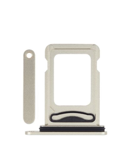 Dual Sim Card Tray for iPhone 15 / 15 Plus - YELLOW
