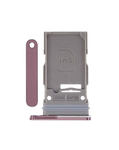 Single Sim Card Tray for Galaxy S22 Ultra 5G - BURGUNDY