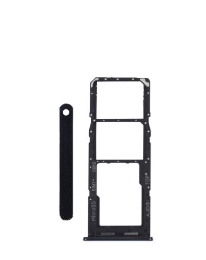 Dual Sim Card Tray for Galaxy A04S / A047 - BLACK